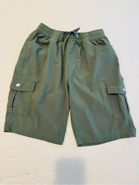 Mofiz Women’s Quik Dry Olive Green Cargo Drawstring Shorts